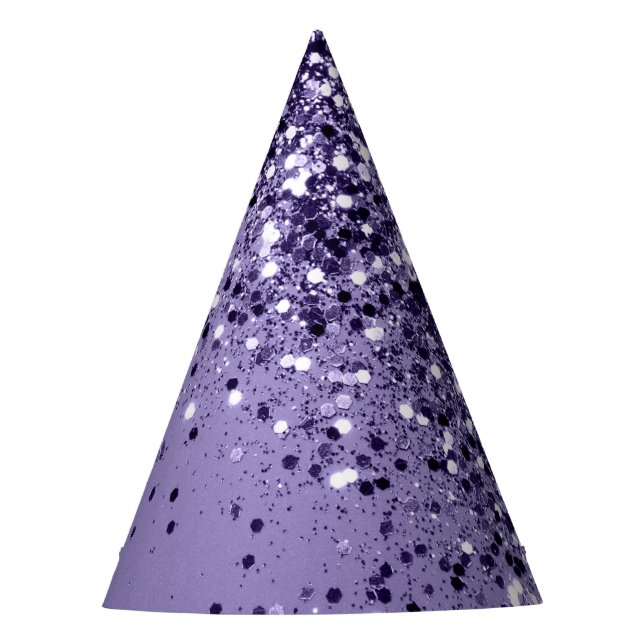 ULTRA VIOLET Glitter Dream #1 Party Hat (Front)
