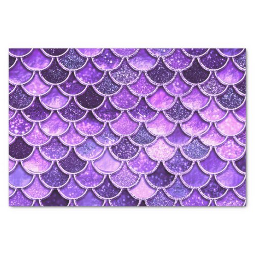 Ultra Violet Glitter Mermaid Scales Tissue Paper