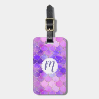 Ultra Violet & Gold Mermaid Scale Pattern