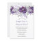 Ultra Violet Lavender Gray Floral Invitation