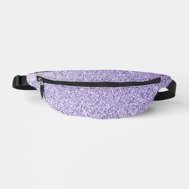 Ultra violet light purple glitter sparkle fanny pack (Front)