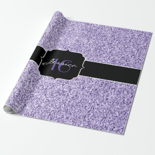 Ultra violet light purple glitter sparkle Sweet 16 Wrapping Paper