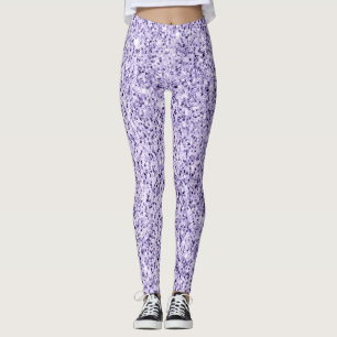 Ultra violet light purple glitter sparkles leggings
