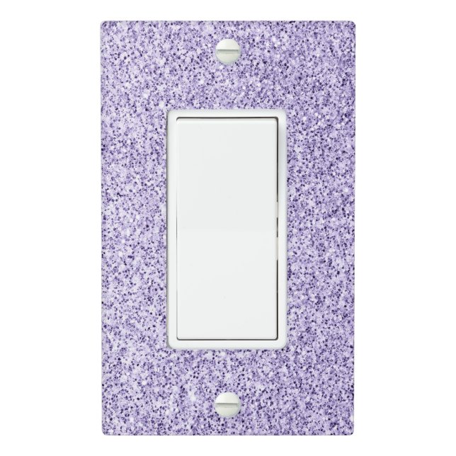 Ultra violet light purple glitter sparkles switch cover (In Situ)