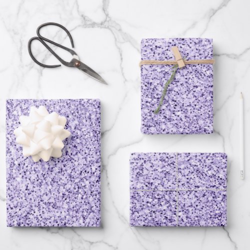 Ultra violet light purple glitter sparkles  wrapping paper sheets