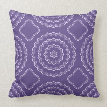 Ultra Violet Mandala Pattern Print Pillow by mariannegilliand at Zazzle