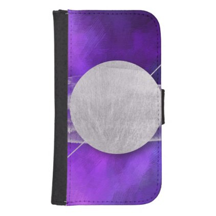 ultra violet, modern,purple,triangle,silver,trendy phone wallet