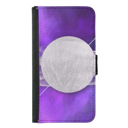 ultra violet, modern,purple,triangle,silver,trendy wallet phone case for samsung galaxy s5
