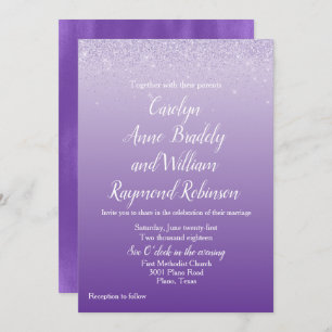 Ultra Violet Ombre Wedding Invitation