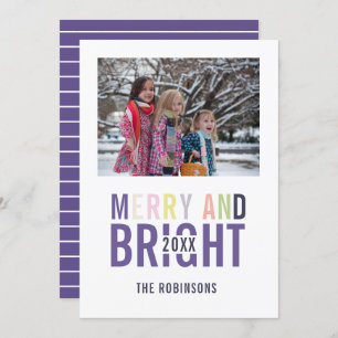 Ultra Violet Palette Christmas Greeting Photo Invitation