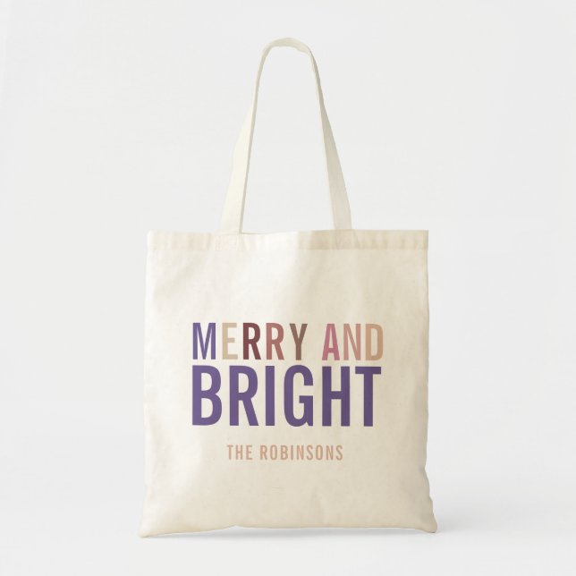 Ultra Violet Palette Christmas Tote Bag (Front)