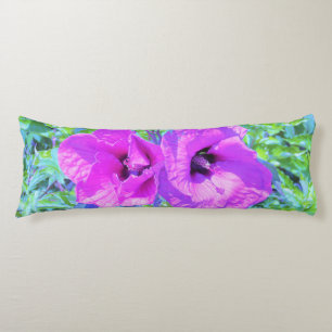 Ultra-Violet Plum Crazy Purple Hibiscus Flowers Body Pillow