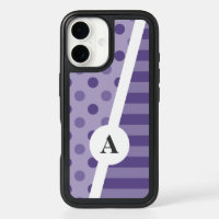 Ultra Violet Polka Dot and Stripe Pattern