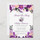 Ultra Violet Purple Bridal Shower Tea Party Invite (Front)