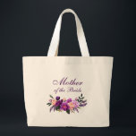 Ultra Violet Purple Floral Mother of the Bride Large Tote Bag<br><div class="desc">Ultra Violet Purple Floral Mother of the Bride Tote Bag - Large</div>