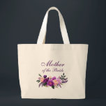 Ultra Violet Purple Floral Mother of the Bride Large Tote Bag<br><div class="desc">Ultra Violet Purple Floral Mother of the Bride Tote Bag - Large</div>