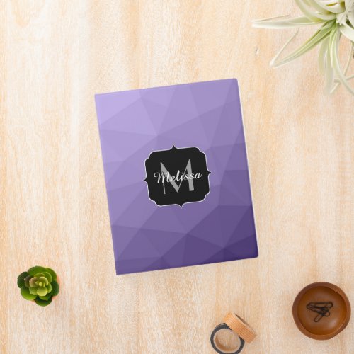 Ultra violet purple geometry mesh pattern Monogram Mini Binder