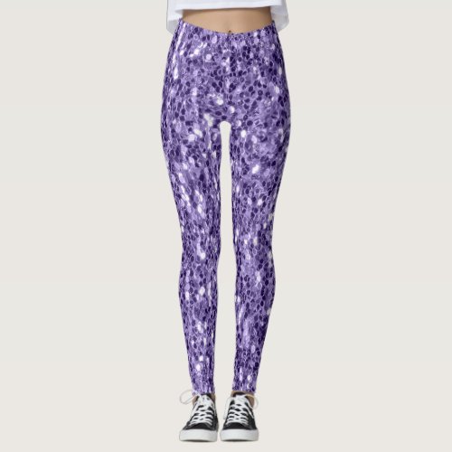 Ultra violet purple glitter sparkles leggings