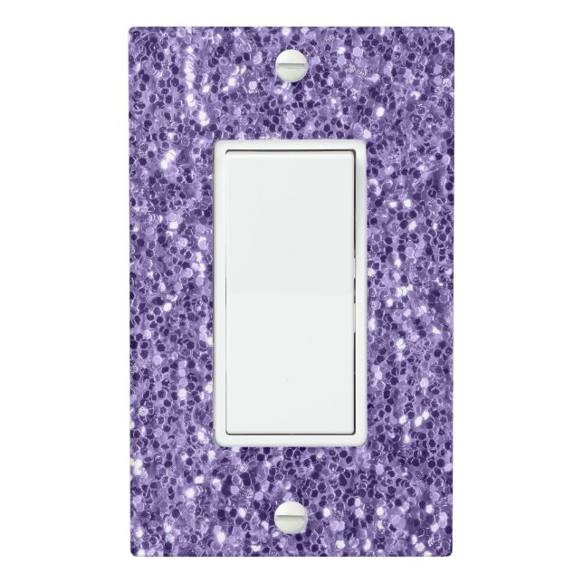 Ultra violet purple glitter sparkles light switch cover (In Situ)