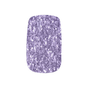 Ultra violet purple glitter sparkles minx nail art
