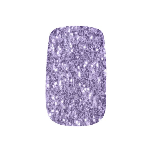 Ultra violet purple glitter sparkles minx nail art (Left Thumb)