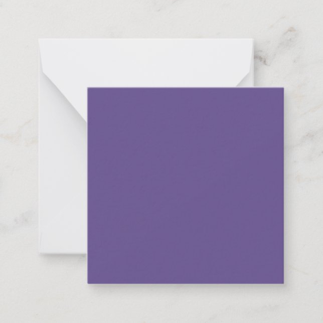 Ultra Violet Purple Solid Color Note Card (Front)