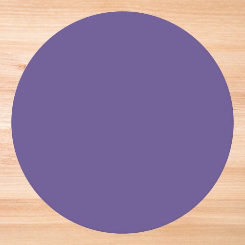 Ultra Violet Purple Solid Color Round Paper Coaster