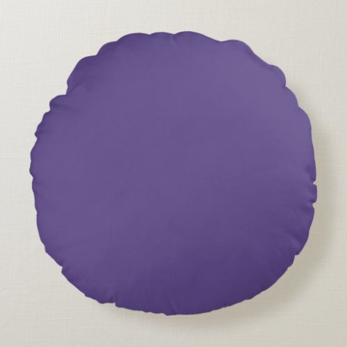 Ultra Violet Purple Solid Color Round Pillow