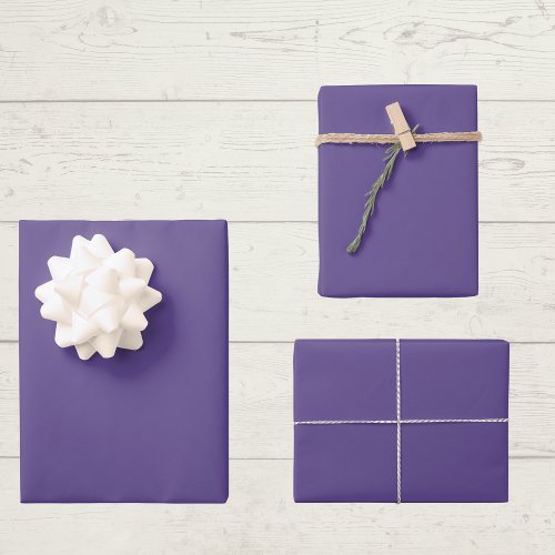 Ultra Violet Purple Solid Color Wrapping Paper Sheets