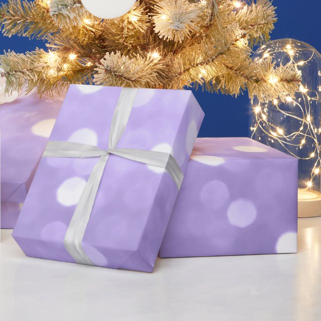Ultra violet purple sparkly bokeh Abstract Wrapping Paper (Holidays)