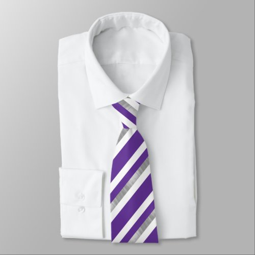 Ultra Violet Striped Pattern Neck Tie