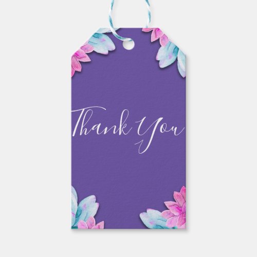 Ultra Violet Succulents Modern Bold Floral Fiesta Gift Tags