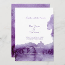Ultra Violet Vintage Elegant Watercolor Wedding