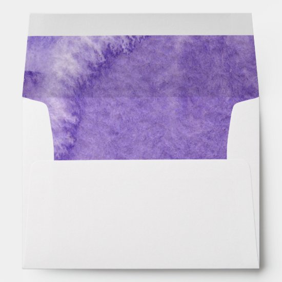 Ultra Violet Watercolor Splash Envelopes |