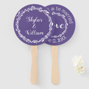 Ultra Violet Wedding Simple Spring Summer Fun Hand Fan