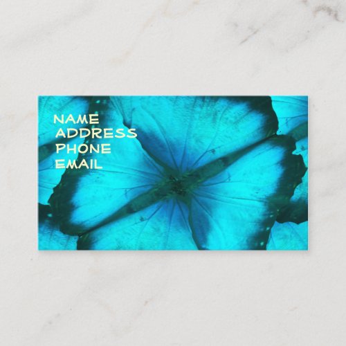 ultrabluebutterfly, Name, Address, Phone, Email Business Card Template
