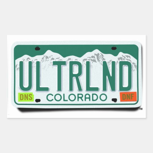 UltraLandia CO License Plate Rectangular Sticker