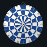 Ultramarine Blue And White Dartboard With Darts<br><div class="desc">Ultramarine Blue And White Dart Board</div>