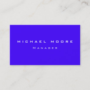 Ultramarine Blue Manager Business Card