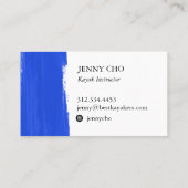 Ultramarine blue paint stripe business card (Back)