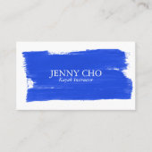 Ultramarine blue paint stripe business card (Front)