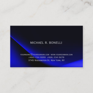 Ultramarine Blue Simple Plain Business Card