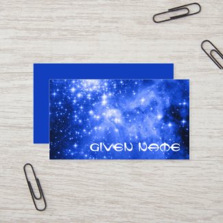 Ultramarine Blue Stars Business Card