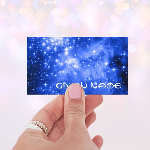 Customizable Ultramarine Blue Stars Business Card