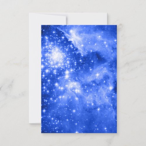 Ultramarine Blue Stars Custom Invitation