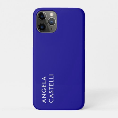 Ultramarine Blue Trendy Modern Minimalist Plain iPhone 11 Pro Case