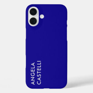 Ultramarine Blue Trendy Modern Minimalist Plain iPhone 16 Plus Case