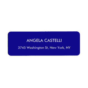 Ultramarine Blue Trendy Modern Minimalist Plain Label