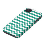 Ultramarine Green Chevron Iphone 4 or 4S Case (Bottom)
