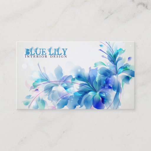 Customizable Ultramarine Lily Business Card